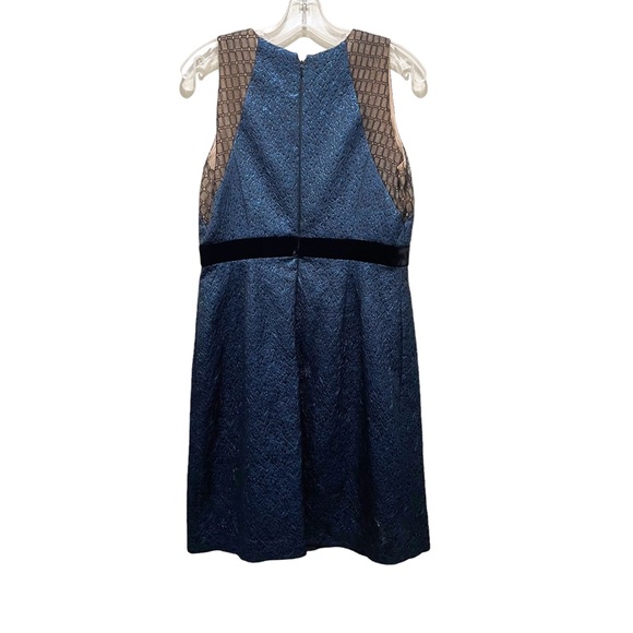 Carmen Marc Valvo A Line Sleeveless Mini Dress Blue Size 10 - Picture 8 of 8